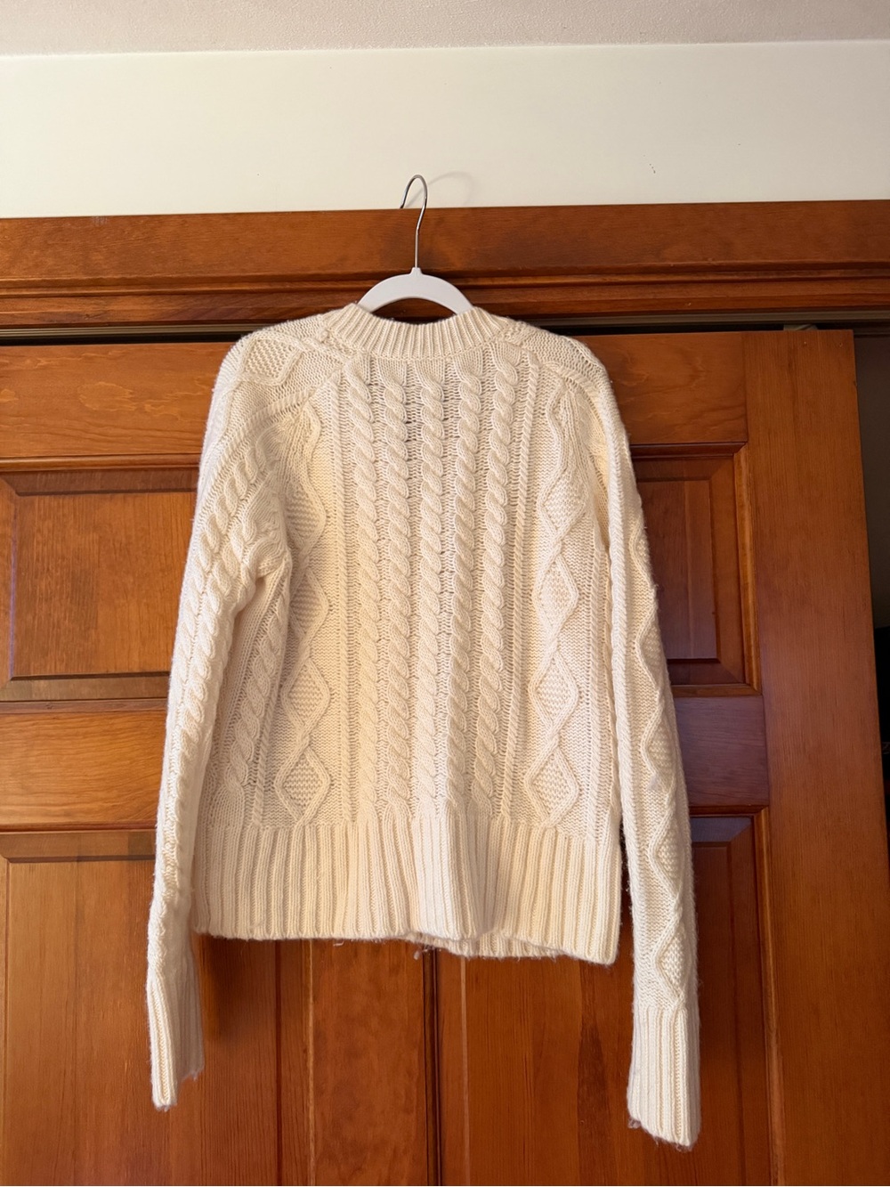 J. Crew Ivory Cable-Knit Button Cardigan - Picture 2 of 2